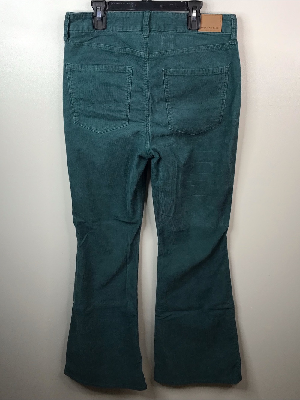 American Eagle Outfitters Teal Green Flare Wide Leg Jeans Sz 8 - Picture 2 of 6